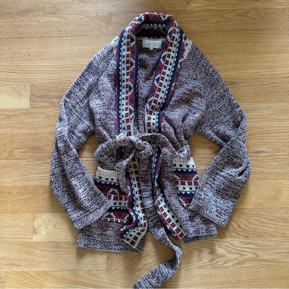 The Great. Southwestern Belted Riding Cardigan Sweater Small - Picture 2 of 2